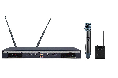 Sistema de micrófono inalámbrico de diversidad de antena de 2 canal UHF UR-222D