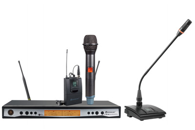 Sistema de micrófono inalámbrico de mano de diversidad de antena de 2 canal UHF UR-111D