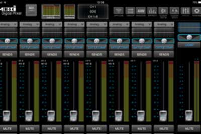 Consola de mezclador digital Dante MIXX12